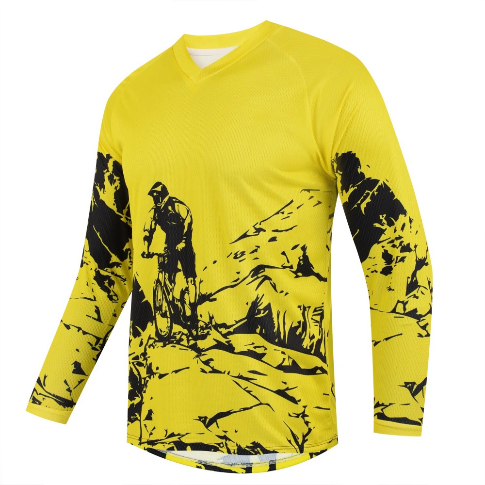Mountain Biking Usa - Camiseta Esportiva Masculina de Manga Longa