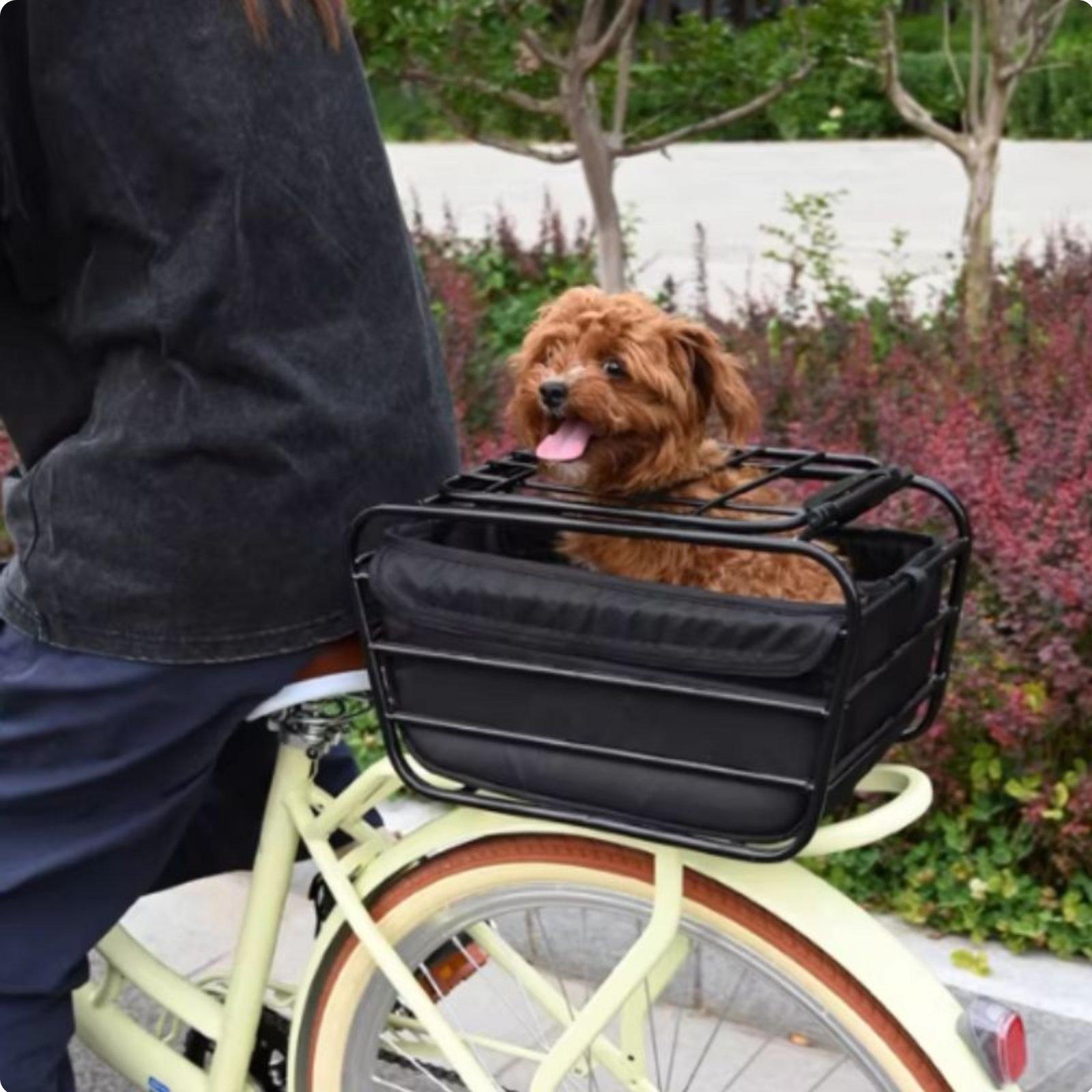 Mountain Biking With Dog - Cesta de Bicicleta com Alça para
