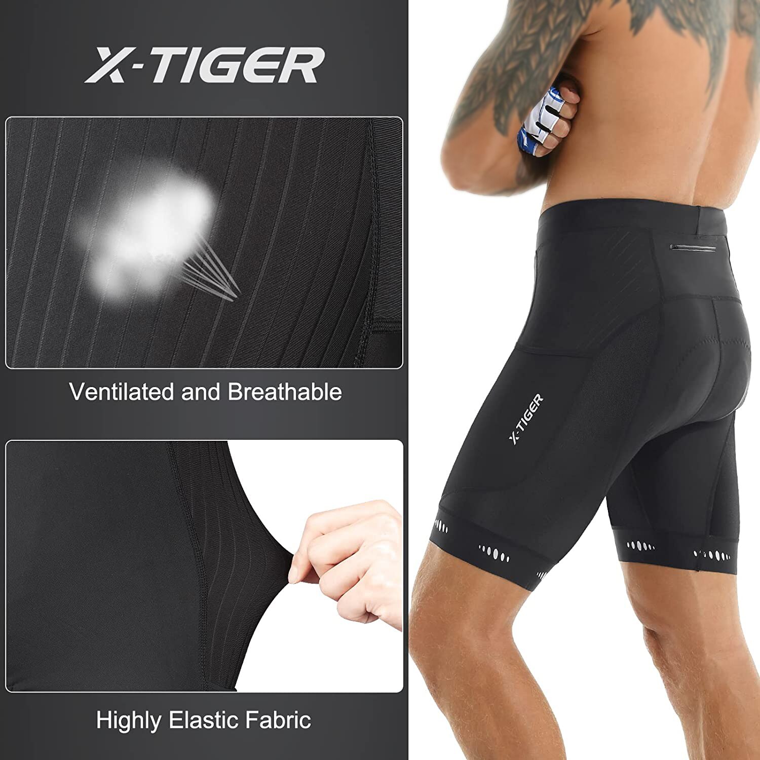 X-TIGER-Shorts de Ciclismo com - Mountain Biking Body Armour avaliação e preço